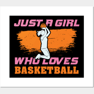 Cute Basketball Lover B-Ball Player Girls Gift Idea Posters and Art